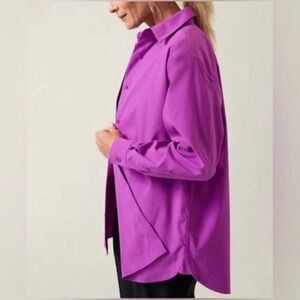 ATHLETA OVERSIZED POPLIN TOP